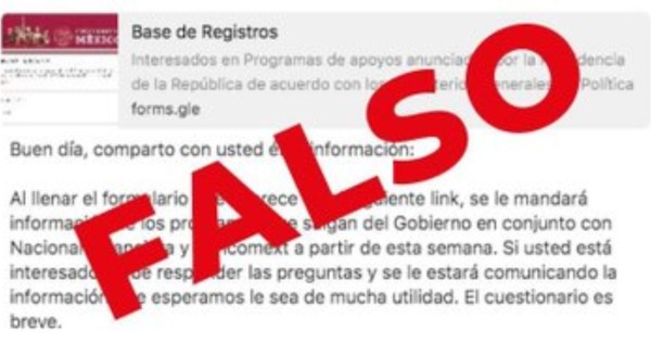Hacienda alerta sobre registro falso en redes sociales para recibir apoyos del Gobierno