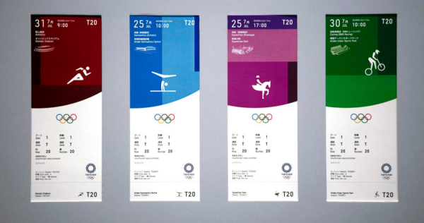 En esta imagen de archivo, tomada el 15 de enero de 2020, vista de los boletos para diferentes competiciones de los Juegos Olímpicos Tokio 2020, en Tokio.