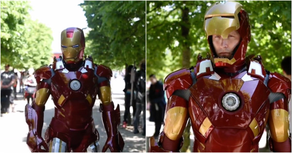 Para celebrar Halloween un fan de Marvel crea un traje de Iron Man totalmente funcional