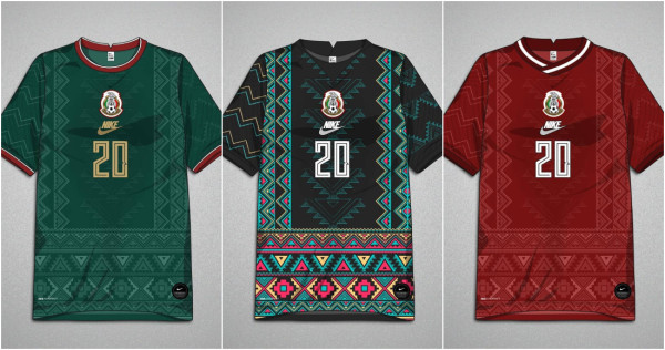 Diseñador fusiona la playera de la selección mexicana con trajes típicos zapotecos