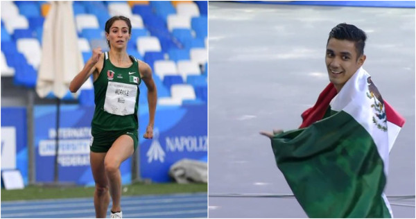 Paola Morán y Valente Mendoza ganan oros para México en 400 metros de la Universiada Mundial