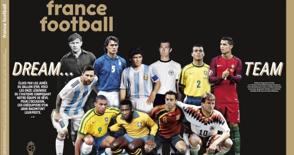 Maradona, Pelé, Xavi, Messi, CR7 y Ronaldo son elegidos en el Balón de Oro al mejor equipo de la historia