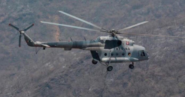Helicóptero de la Marina se desploma en la Sierra Gorda, en Querétaro; hay 6 muertos