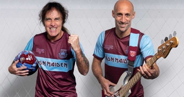 Iron Maiden colabora con el West Ham United para lanzar una playera conmemorativa del equipo