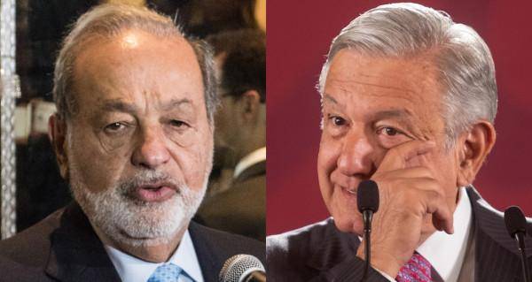 El empresario Carlos Slim se reunión con el presidente Andrés Manuel López Obrador en Palacio Nacional.
