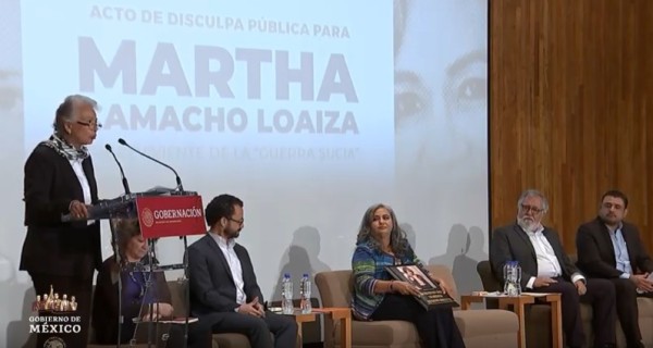 Estado Mexicano se disculpa con sinaloense Martha Camacho, y sus familiares, torturados en la 'Guerra Sucia'