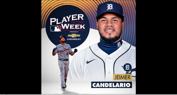 Jeimer Candelario, Jugador de la Semana en la Liga Americana