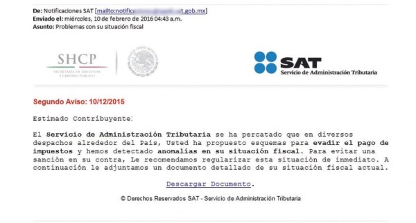 Clave de Acceso: Virus informáticos usan al SAT como 'anzuelo'