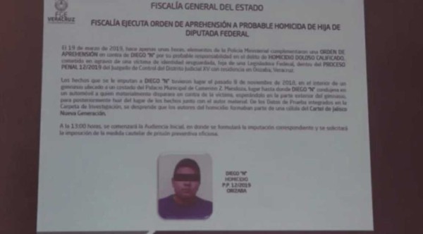 Fiscalía veracruzana detiene a presunto homicida de hija de diputada de Morena