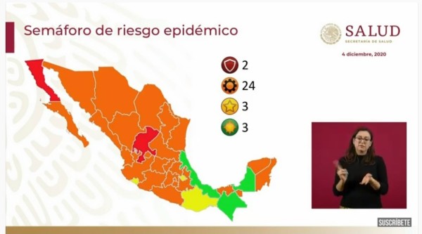Vuelve Sinaloa al semáforo epidemiológico naranja por Covid-19