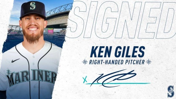Seattle Mariners acuerdan contrato por 2 años con relevista Ken Giles