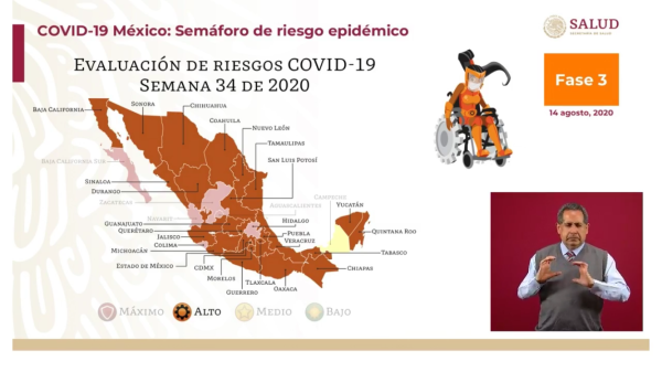 Sinaloa se mantiene en semáforo naranja por Covid-19