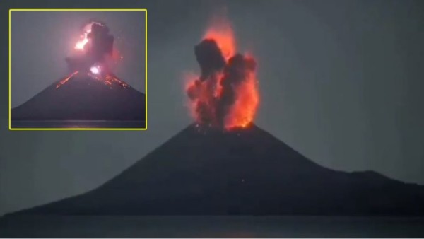 Hace erupción el Volcán Anak Krakatau en Indonesia
