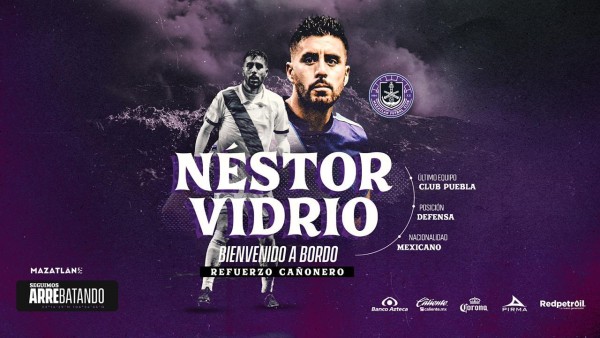 Mazatlán FC refuerza su defensa con la incorporación del experimentado Néstor Vidrio