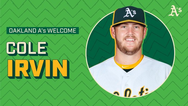 Cole Irfvin llegó a los Atléticos de Oakland.