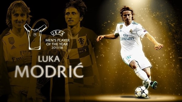 Luka Modrić es designado el Mejor Jugador del Año de la UEFA