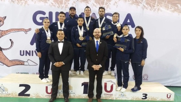 Cinco medallas cosecha Águilas UAS en la gimnasia aeróbica de la Universiada Nacional