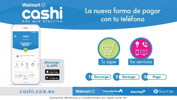 Walmart lanza cartera digital Cashi