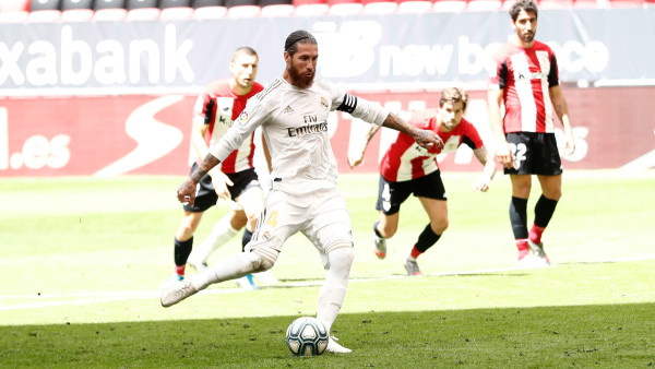 Con un penalti de Ramos, el Real Madrid vence al Athletic de Bilbao