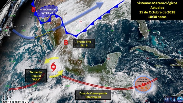 Tara se forma como tormenta tropical frente a Colima y Michoacán