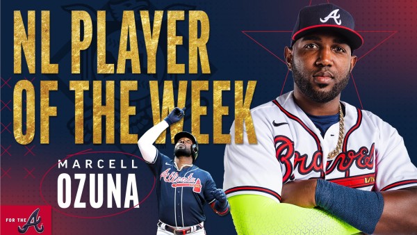 Marcell Ozuna ha sido de mucha ayuda para los Bravos de Atlanta. (Twitter @Braves)