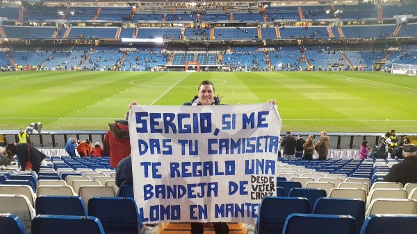 Sergio Ramos canjea camiseta por lomo de cerdo