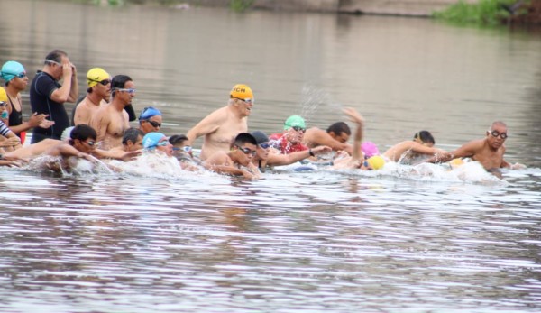 Los escualos se lanzan a recorrer la represa.