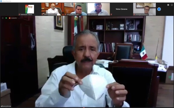 Presenta Estrada Ferreiro a alcaldes de Sinaloa plan anti Covid