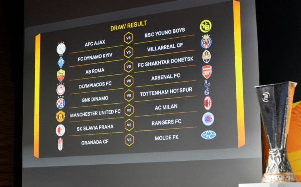 Este viernes se realizó el sorteo de Octavos de Final de la Europa League.