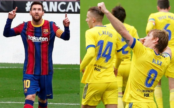 Lionel Messi dio ventaja al Barcelona y Cádiz le empata de último minuto