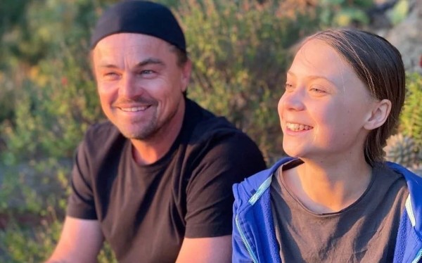 Leonardo DiCaprio y Greta Thunberg.