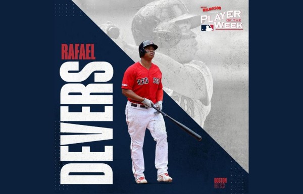 Rafael Devers fue el Jugador de la Semana en la L.A.