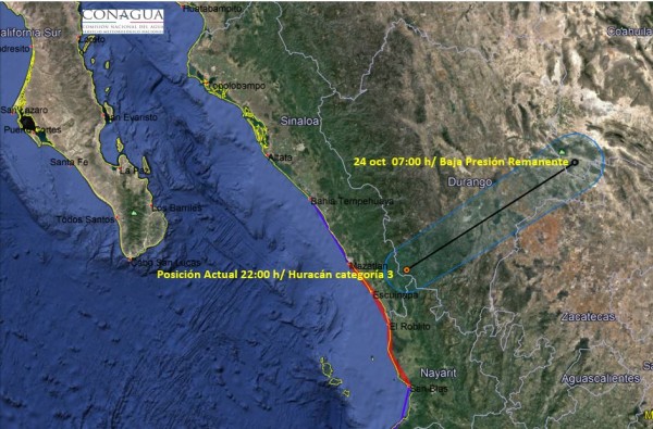 Willa se aleja de Sinaloa