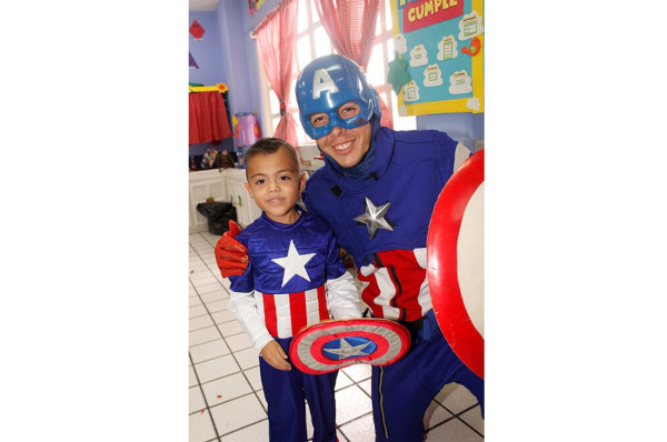 César Ulibarría en sus 5 años es el ‘Capitán América’