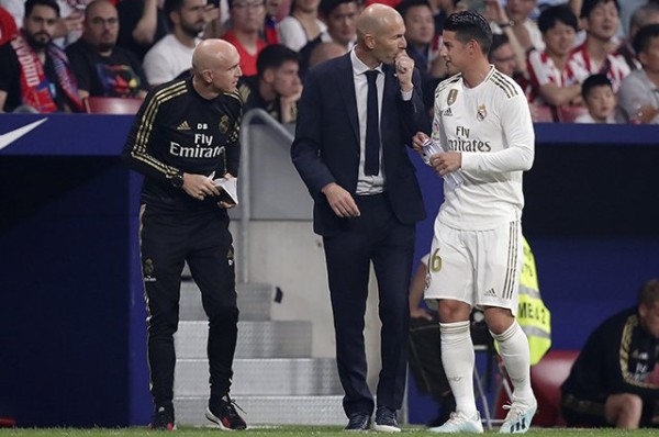 Zidane deja fuera a James y Bale para juego de Champions League