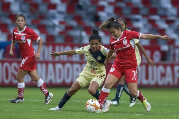Empate trepidante entre Toluca y América en la Liga MX Femenil