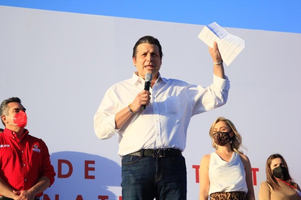 '¡Vamos a ganar!', dice Mario Zamora al rendir protesta como candidato del PRI a la Gubernatura