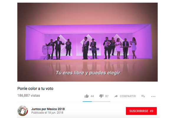 #EstoSíPasó: Los Ángeles Azules lanzan una campaña por el voto dividido, pero no quieren decir quién lo patrocina