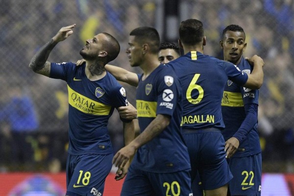 Con un doblete de Benedetto, Boca Juniors logra buena ventaja ante Palmeiras