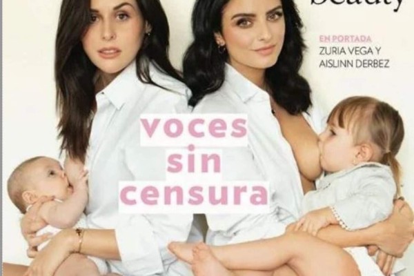 Aislinn Derbez y Zuria Vega amamantan en portada de revista para apoyar la causa