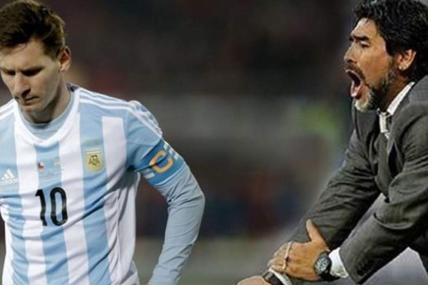 Diego Armando Maradona despotrica contra Lionel Messi