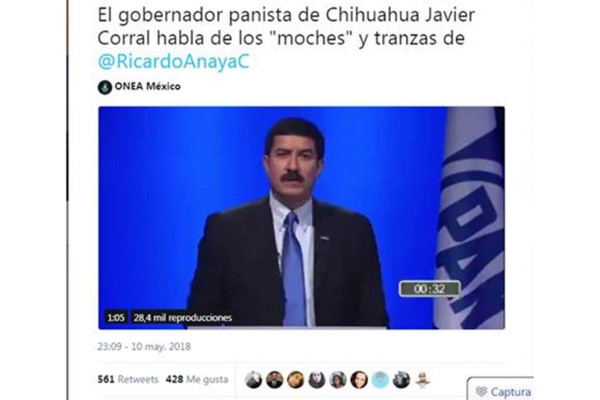 VERIFICADO 2018 Javier Corral sí criticó a Ricardo Anaya...pero hace tres años, no ahora