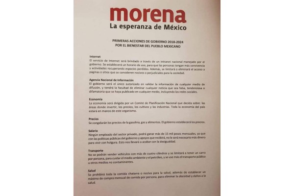 Circula boletín falso en WhatsApp sobre las acciones de gobierno de Morena