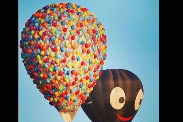 Crean globo aerostático inspirado en la casa de la película UP