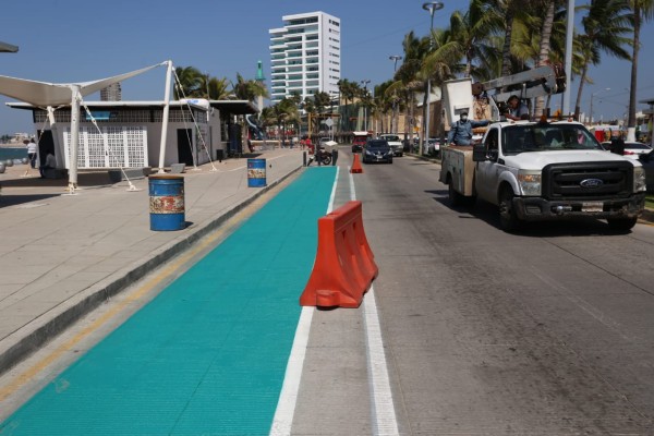 La ciclovía del malecón de Mazatlán se extiende al Paseo Claussen