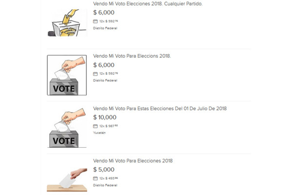 #EstoSíPasó: Usuarios ofrecen su voto en Internet a cambio de tres mil pesitos