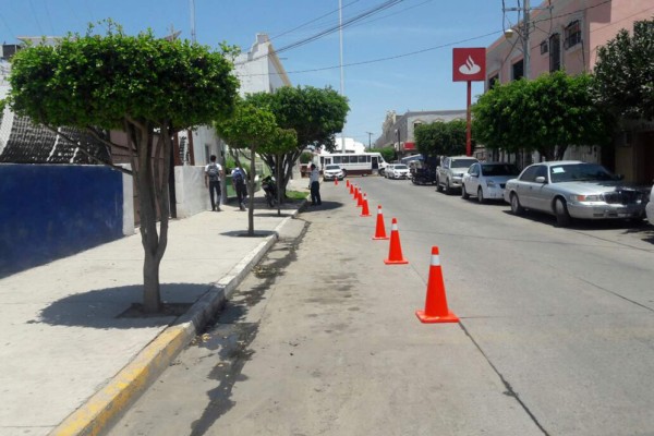 Durante casi siete horas, fueron cerradas las áreas de estacionamiento, en los alrededores del Ayuntamiento de Elota.