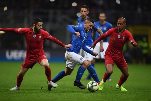 Portugal e Italia empatan sin goles. (Foto: @Vivo_Azzurro)