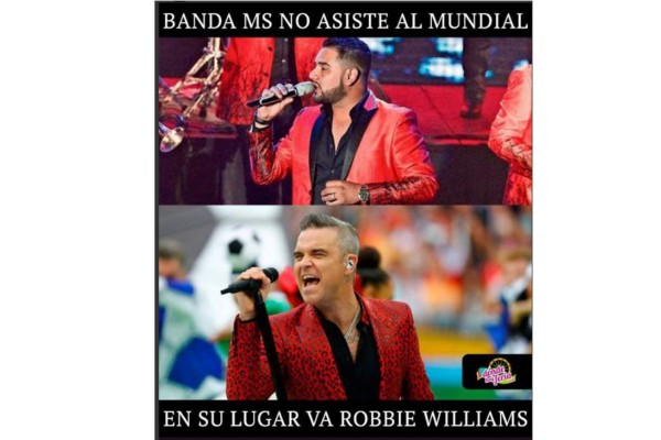 Robbie Williams se pone 'bandero' en el show del Mundial Rusia 2018
