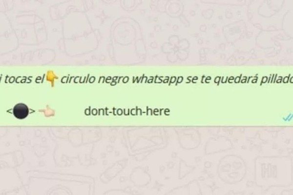 No toques el círculo negro de WhatsApp; no es un virus, pero sí una molesta broma
